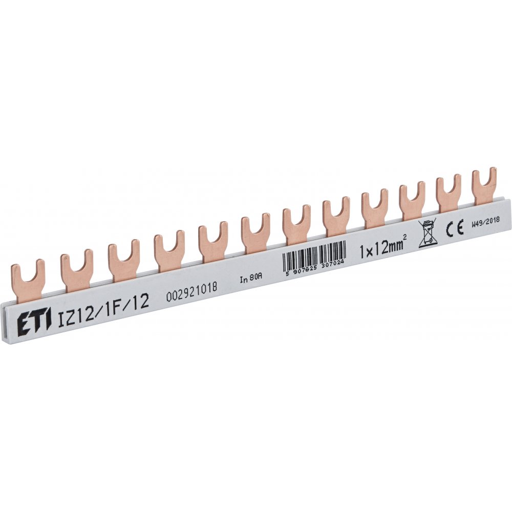 Busbar Eti 12mm² 80A, tip furcă