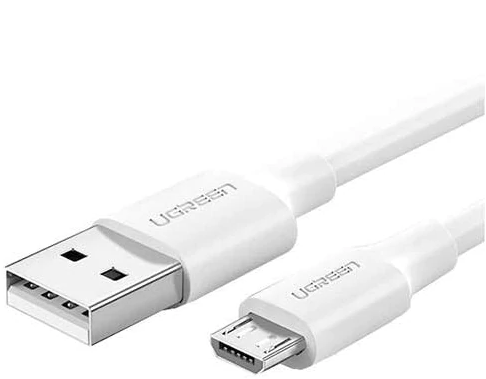 Cablu Micro-USB UGREEN 1m Alb - Fast Charging și Transfer Date