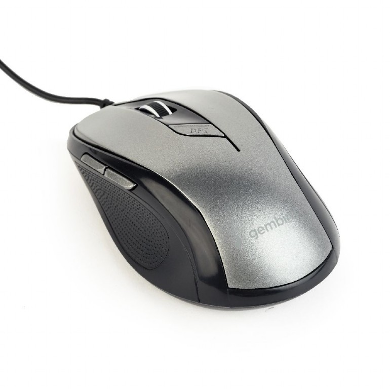 Mouse Ergonomic Gembird 1600 DPI USB - Negru/Gri