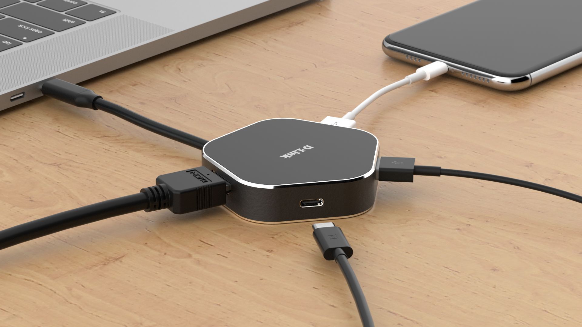 Hub USB D-Link DUB-M420 4-in-1 USB-C cu HDMI 4K și PD 60W - imagine 3