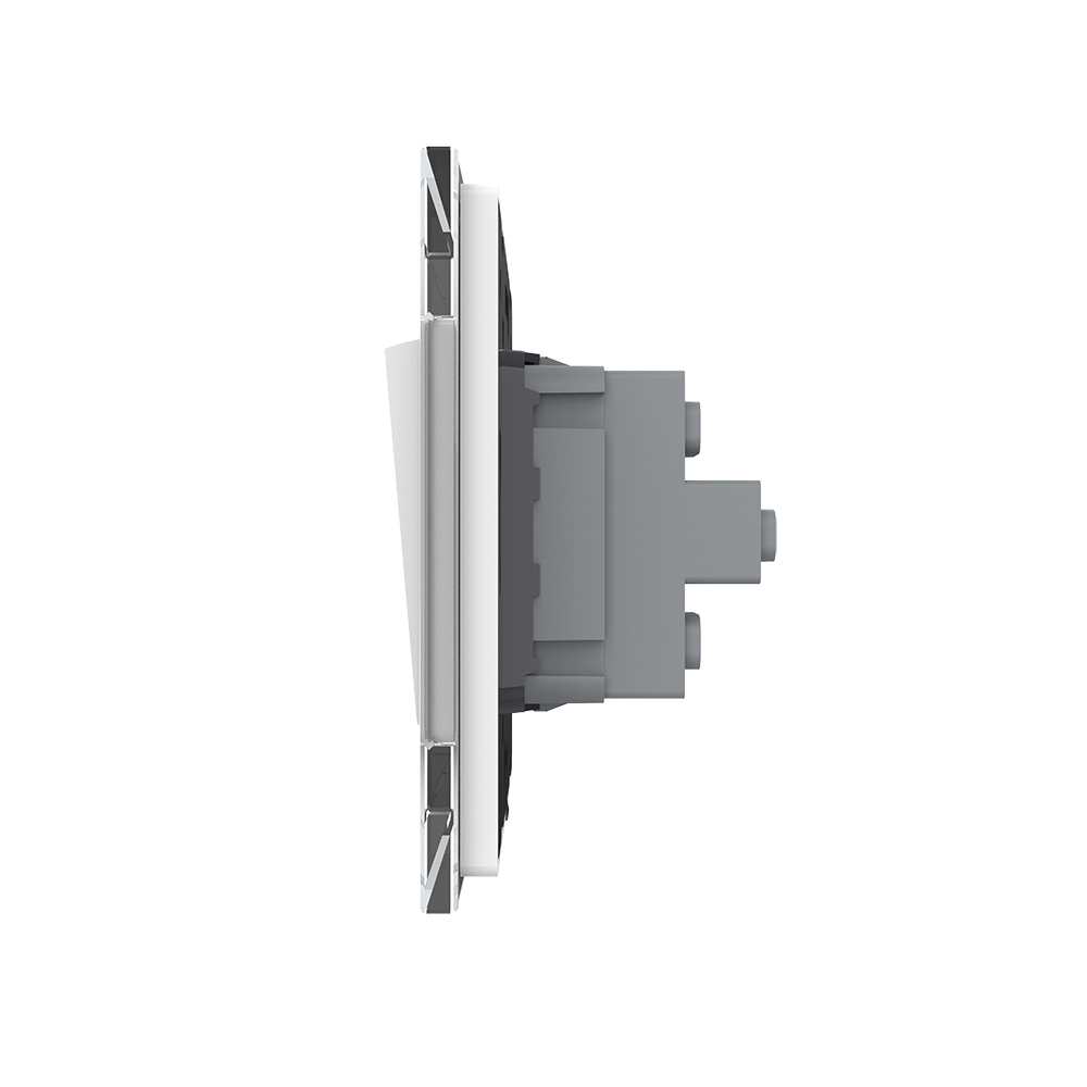 Intrerupator Dublu Mecanic Livolo Sticla - imagine 3