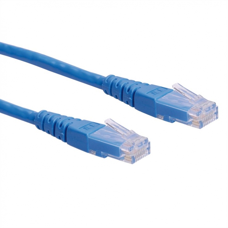 Cablu UTP Cat.6 0.3m Albastru Roline