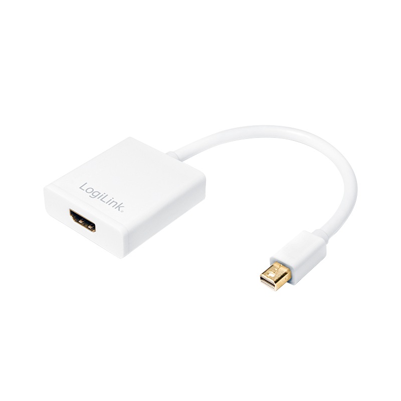 Adaptor Logilink MiniDP-HDMI 4K 15cm Alb - CV0036B - imagine 1
