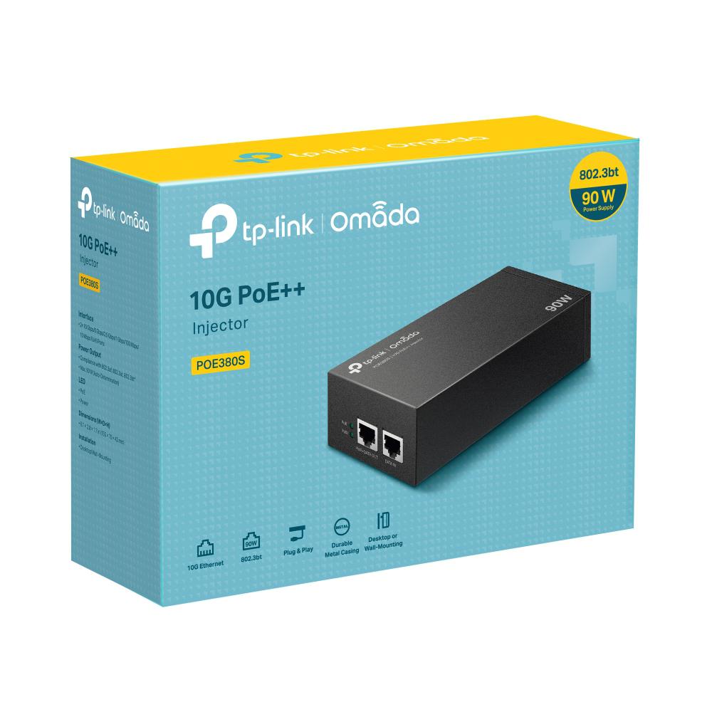 Injector PoE++ TP-Link POE380S 10G 90W pentru Rețele High-Speed - imagine 2