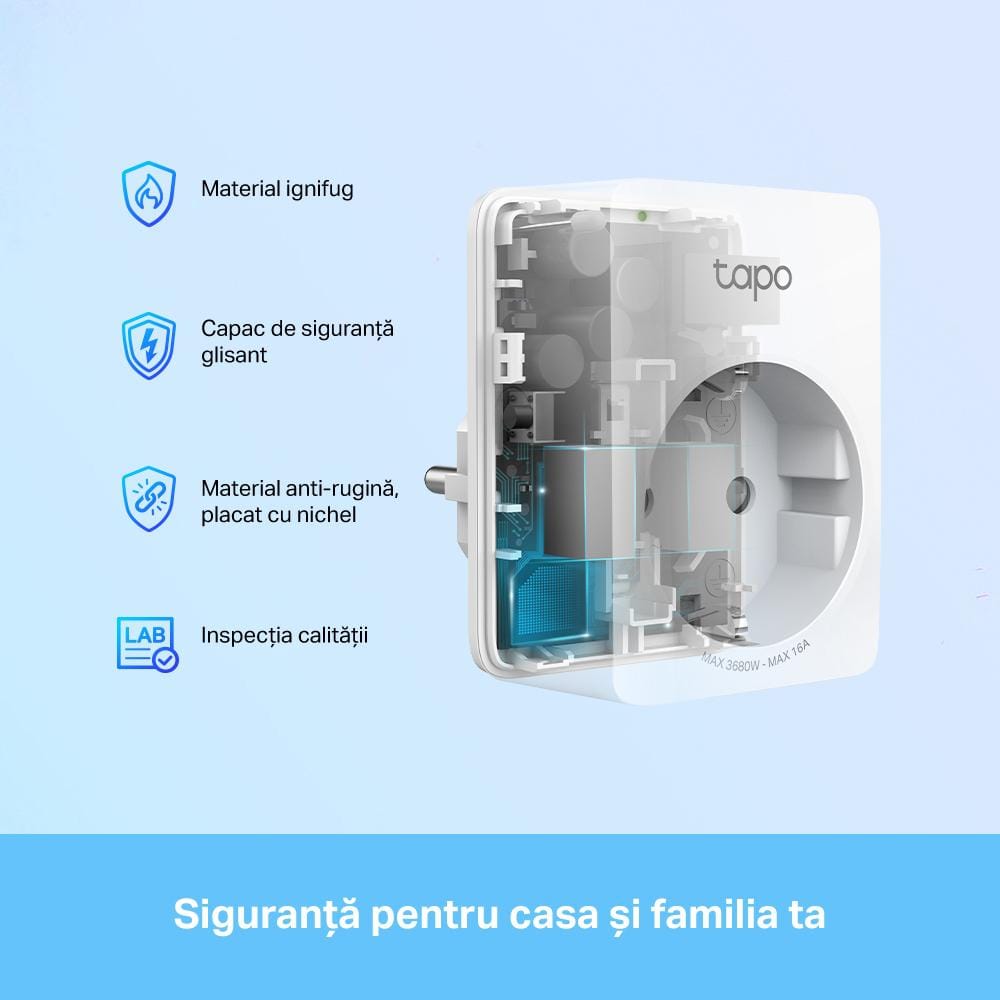 Priză Inteligentă TP-Link Tapo P110 (4 bucăți) - Monitorizare Consum - imagine 4