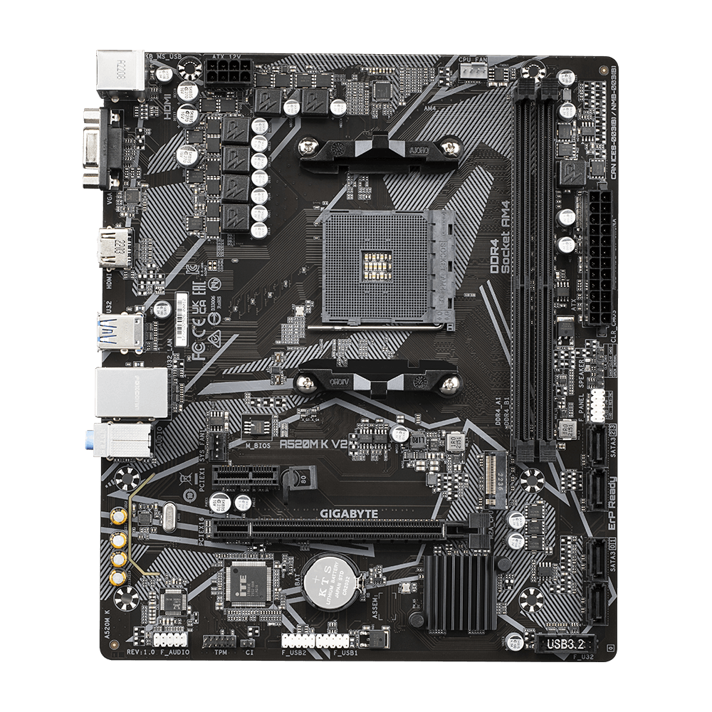 Placa de Baza Gigabyte A520M K V2 AM4 mATX - Performanta - imagine 2