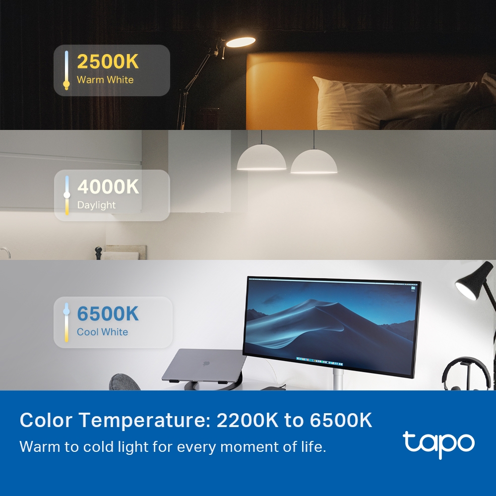 Bec Inteligent WiFi TP-Link Tapo L535E E27 RGB 1055lm - imagine 5