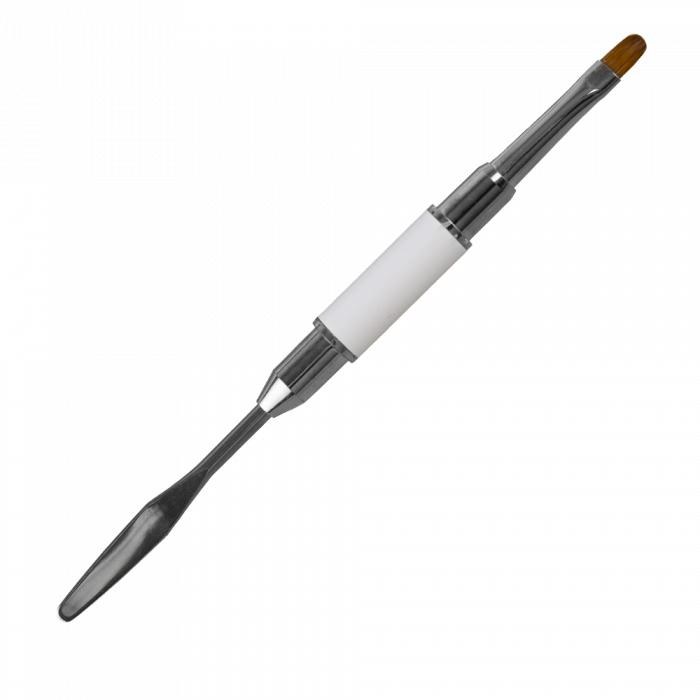 Pensula Polygel 2M Twin 6 Nailshop cu Spatula