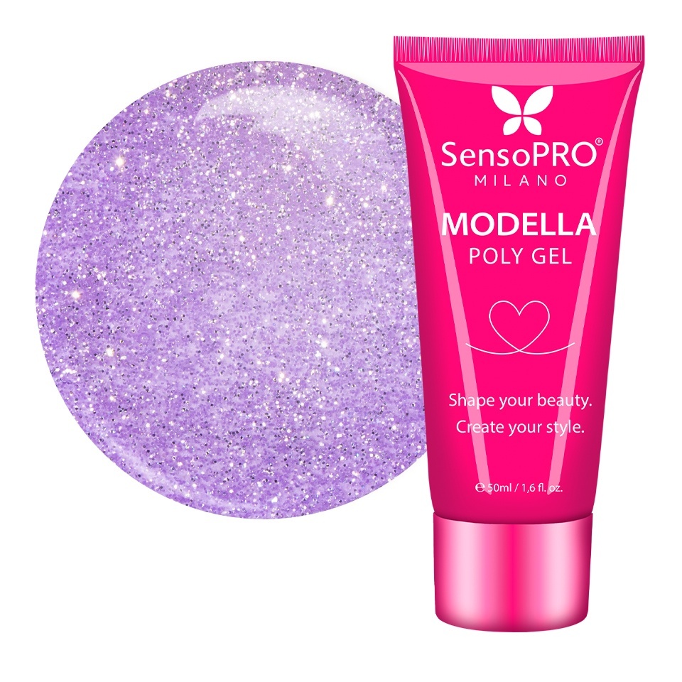 Polygel MODELLA SensoPRO Milano - Violet Sheen, 50ml