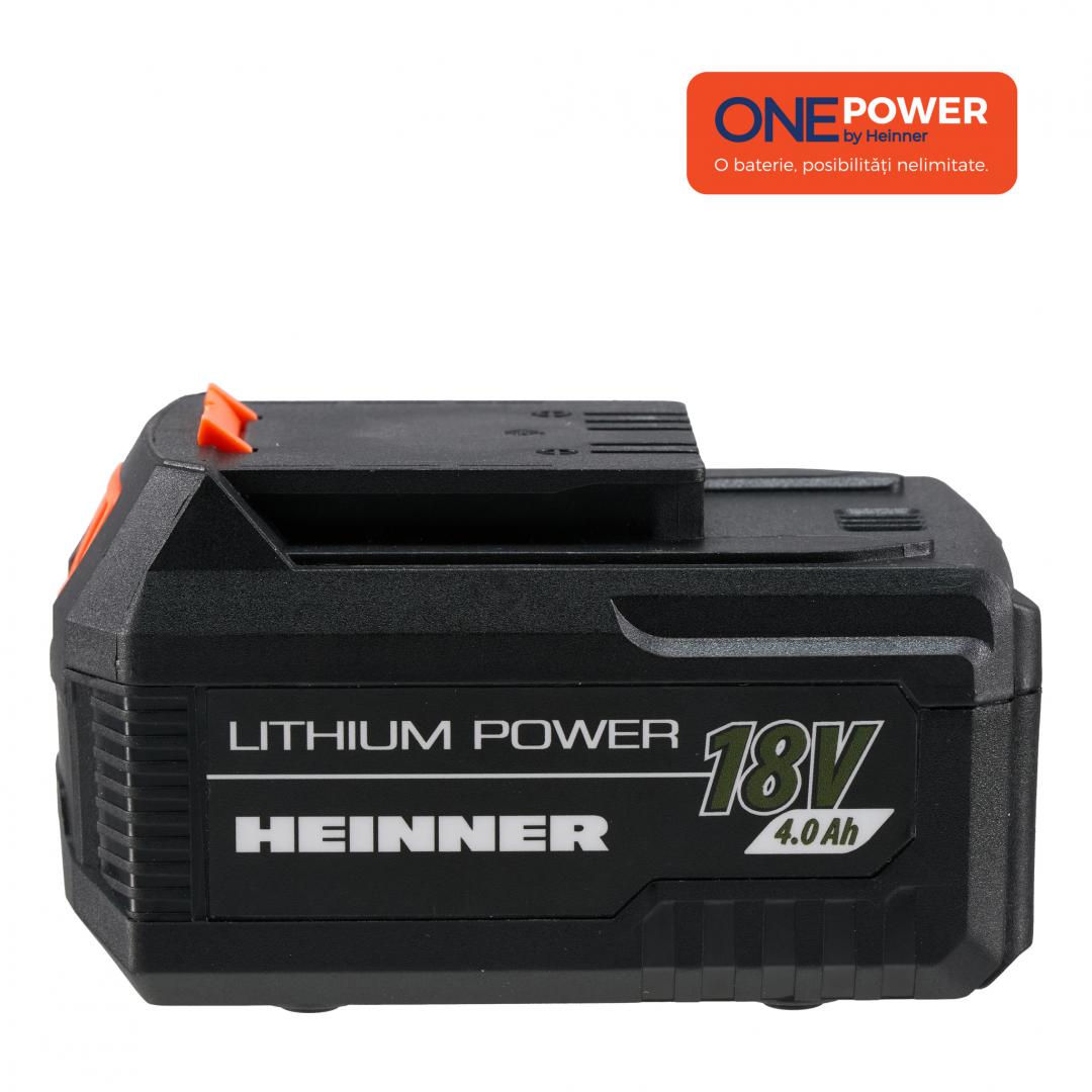Acumulator Heinner One Power 18V 4.0Ah Li-Ion Profesional - imagine 3