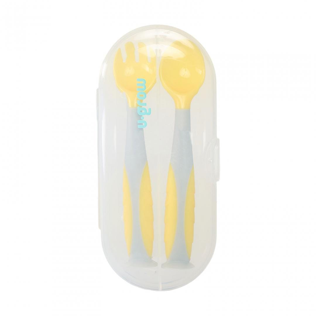 Set Tacâmuri Bebeluși Galben U-Grow - Linguriță și Furculiță - imagine 3