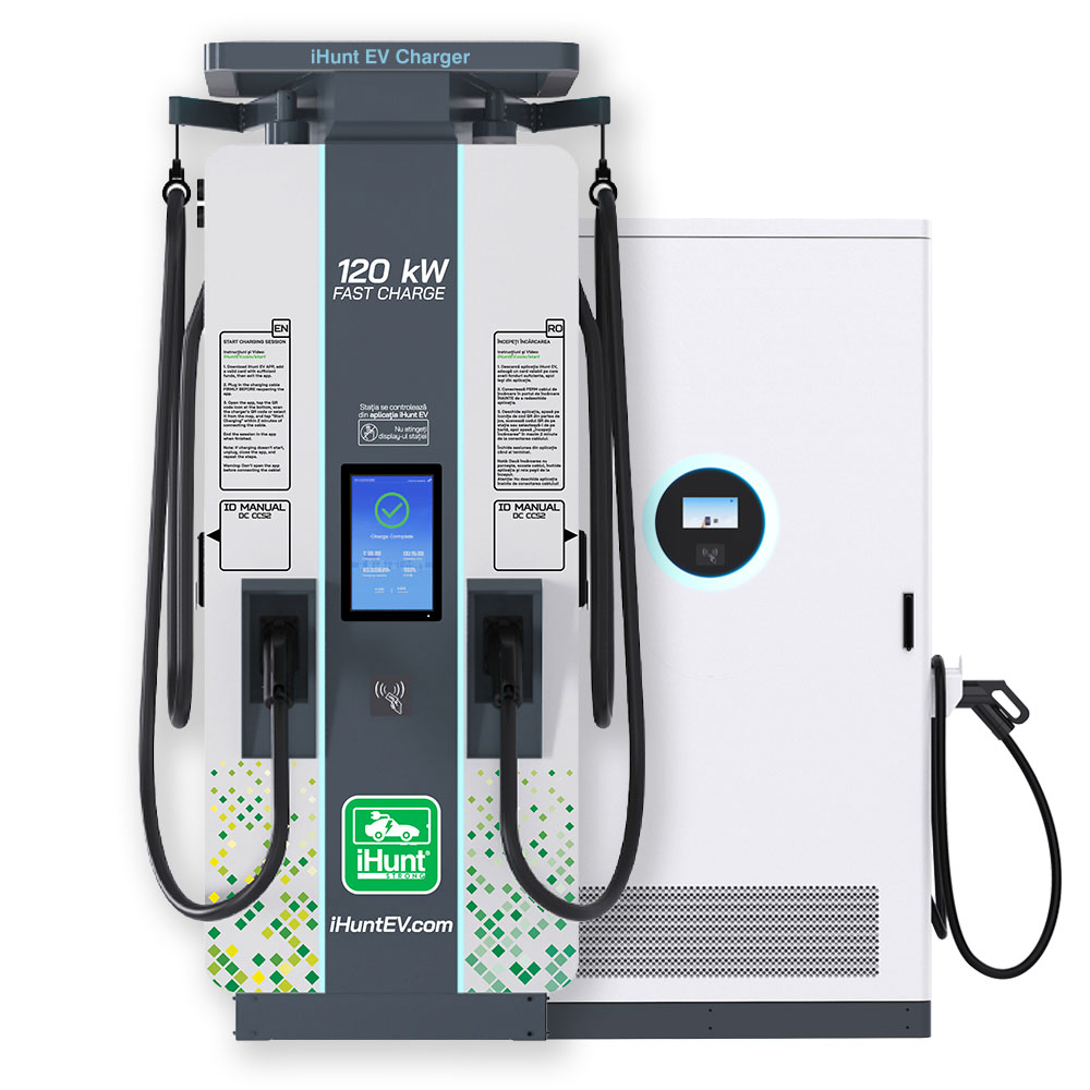 iHunt EV DC 120KW V4 - Statie incarcare 2x CCS2 + baterie 200KWh
