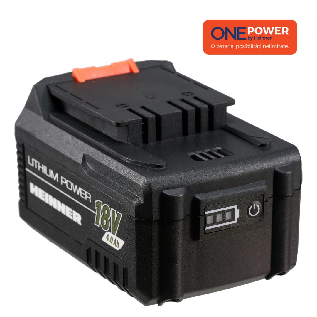 Acumulator Heinner One Power 18V 4.0Ah Li-Ion Profesional - imagine 2