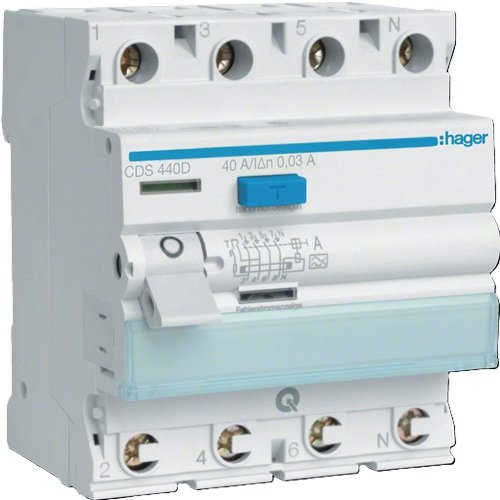 RCCB Hager 4P 40A Tip A