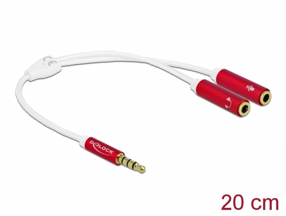 Adaptor Jack 3.5mm la 2x3.5mm Delock