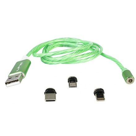 Cablu 3in1 Magic 1M LED Verde LTC