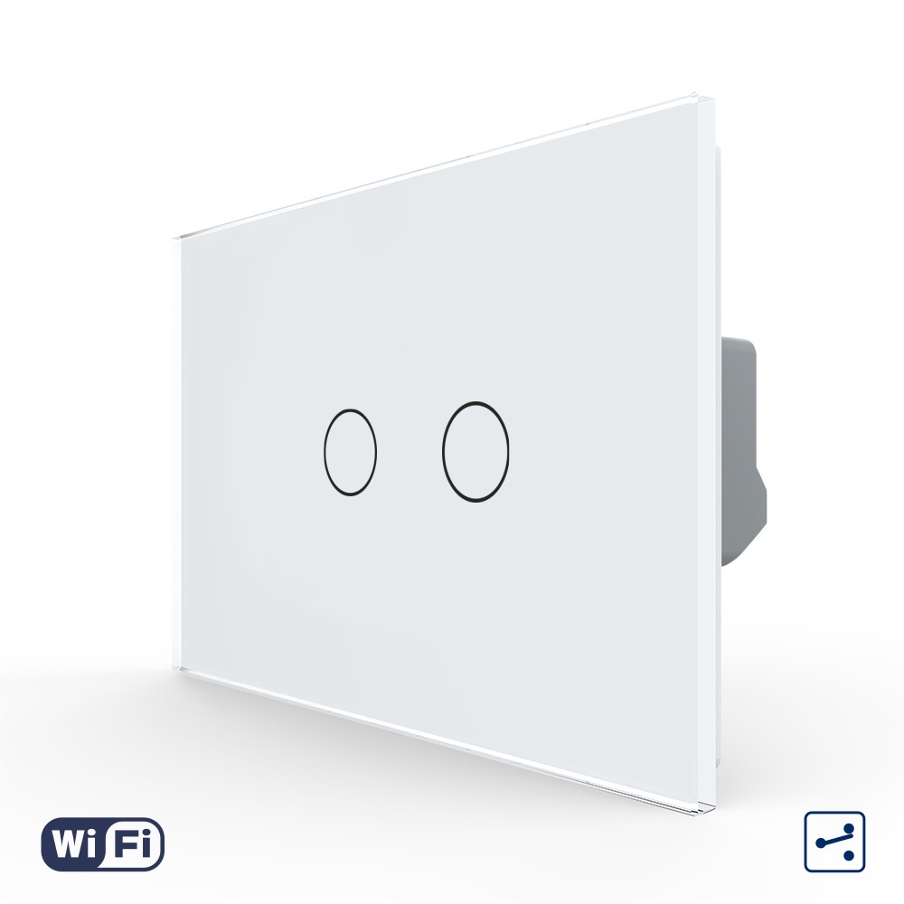 Intrerupator Dublu Touch Wi-Fi Livolo, Cap Scara, Smart Home - imagine 1