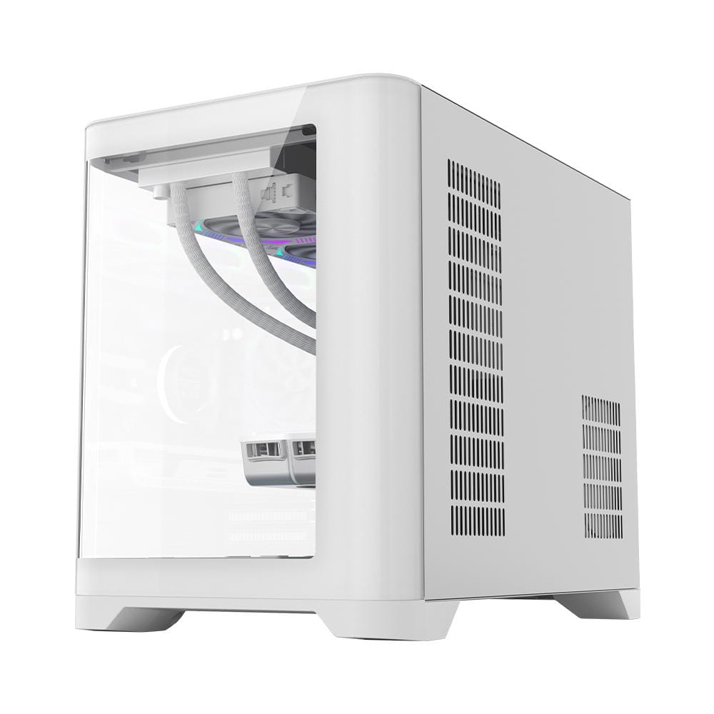 Carcasa 1STPLAYER UV6 Cube Tower ARGB Alb - Gaming Premium - imagine 6