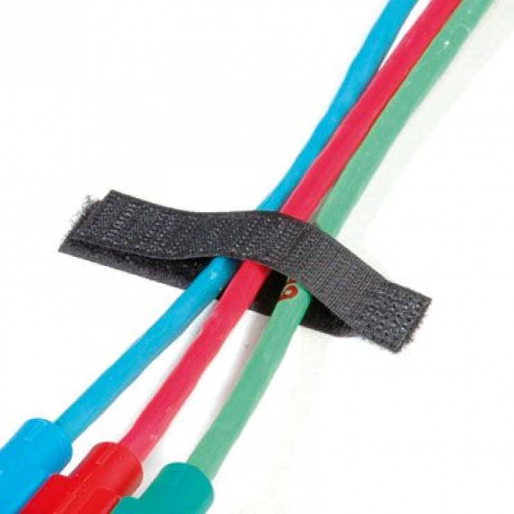 Banda Velcro Neagra 16x70mm, Fixare Cabluri