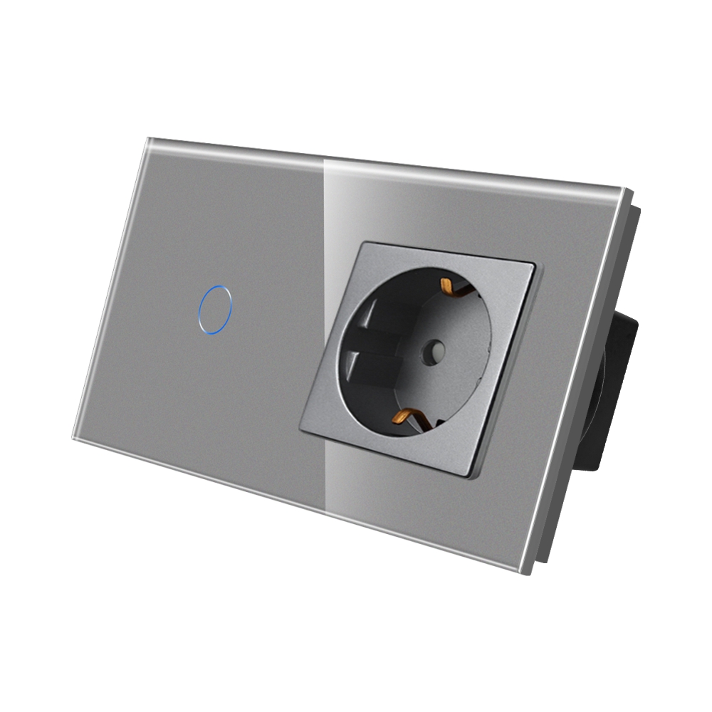 Intrerupator Simplu + Priza Sticla LUXION - imagine 13