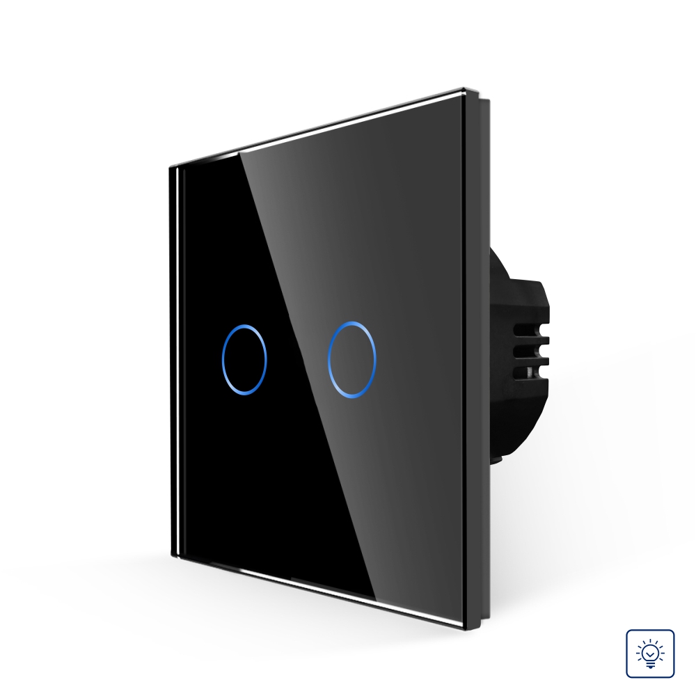 Întrerupător Dublu Touch Sticlă LUXION Variator - imagine 5