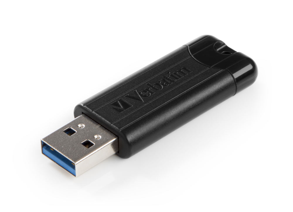 MEMORIE USB VERBATIM PINSTRIPE 32GB USB 3.0 NEGRU "49317" (TIMBRU VERDE 0.03 LEI) - imagine 2