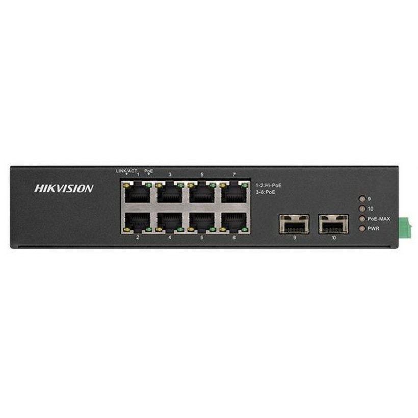 Switch Hikvision 8 Porturi PoE, 30W, Industrial