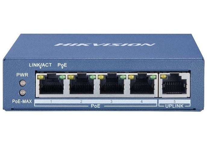Switch PoE Hikvision 4 Porturi, 45W, Management