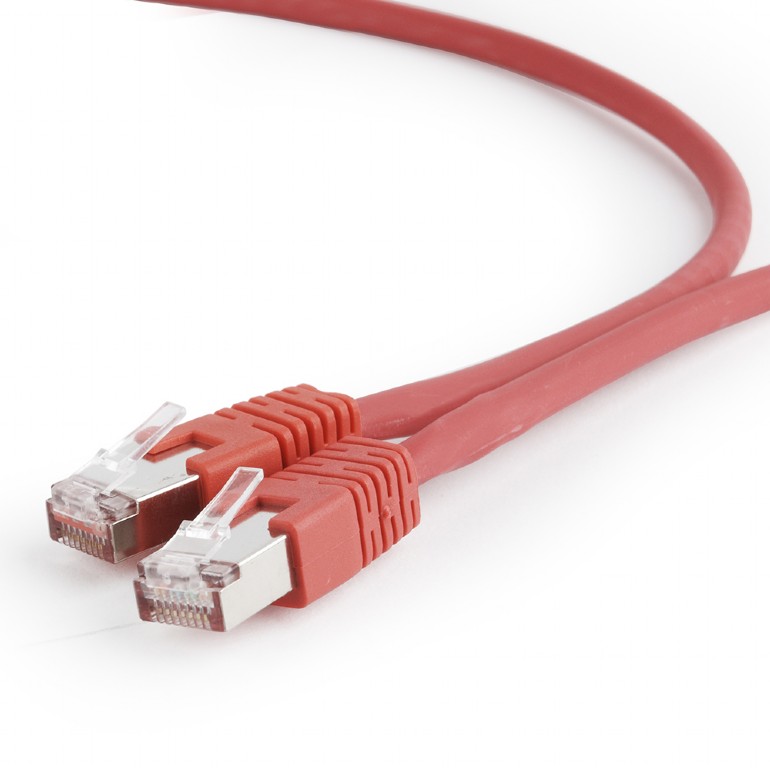 Patch Cord Gembird Cat6a S/FTP 0.5m Rosu