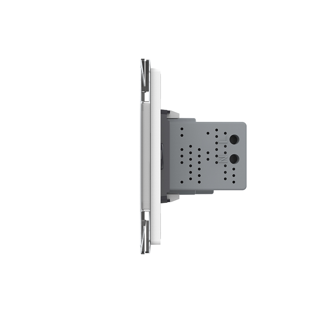 Priza Simplă cu USB Livolo, Italiană, Sticlă - imagine 3