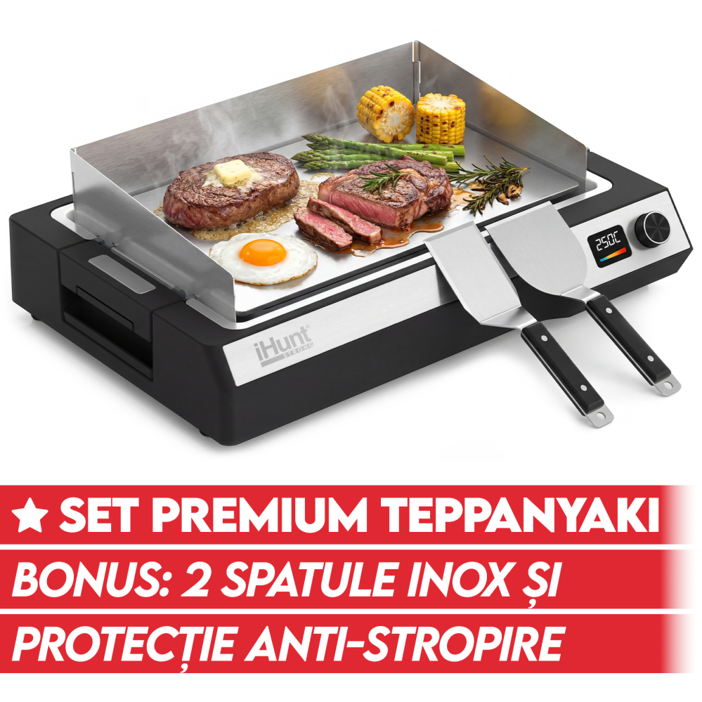 Plita electrica iHunt BRO Teppanyaki Grill, 1650W
