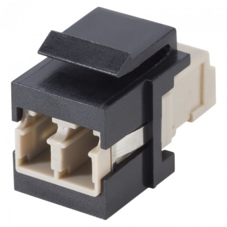 Keystone fibra optica LC-LC Negru, KST-L3L3-P-SW