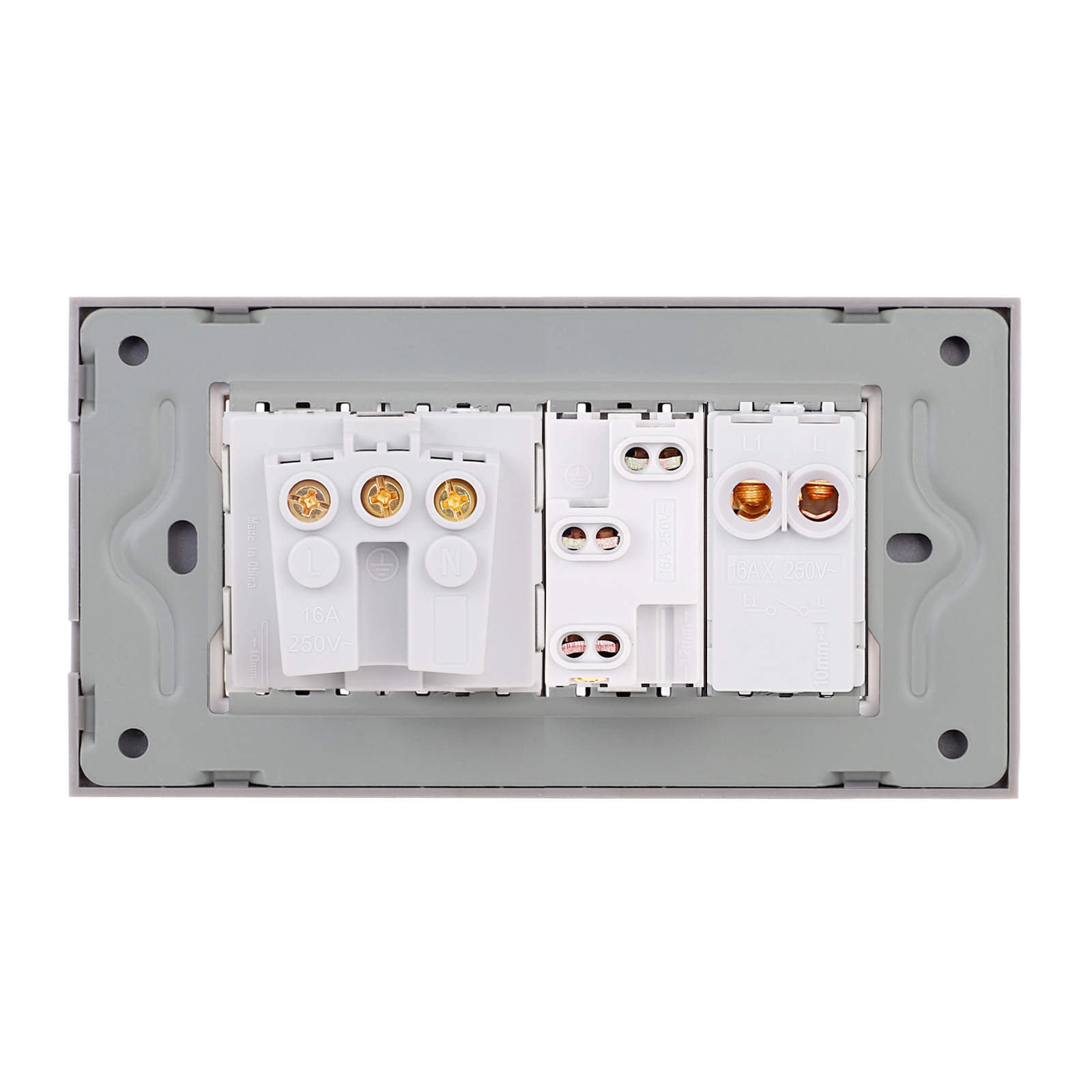 Intrerupator + Priza Ingusta + Priza Schuko LUXION 4M Sticla IP44 - imagine 16
