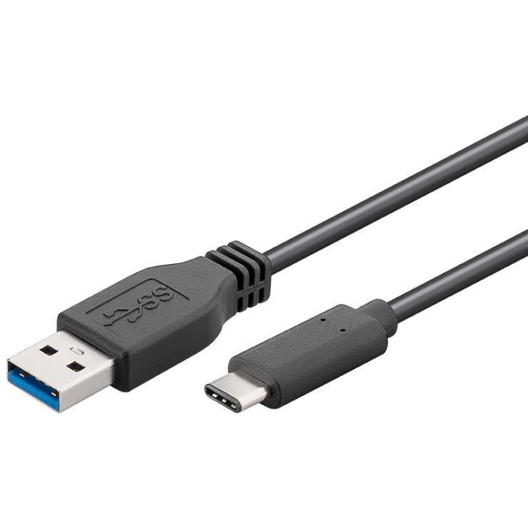 Cablu Oem USB 3.1 Tip C la A 3m Negru, Date și Încărcare