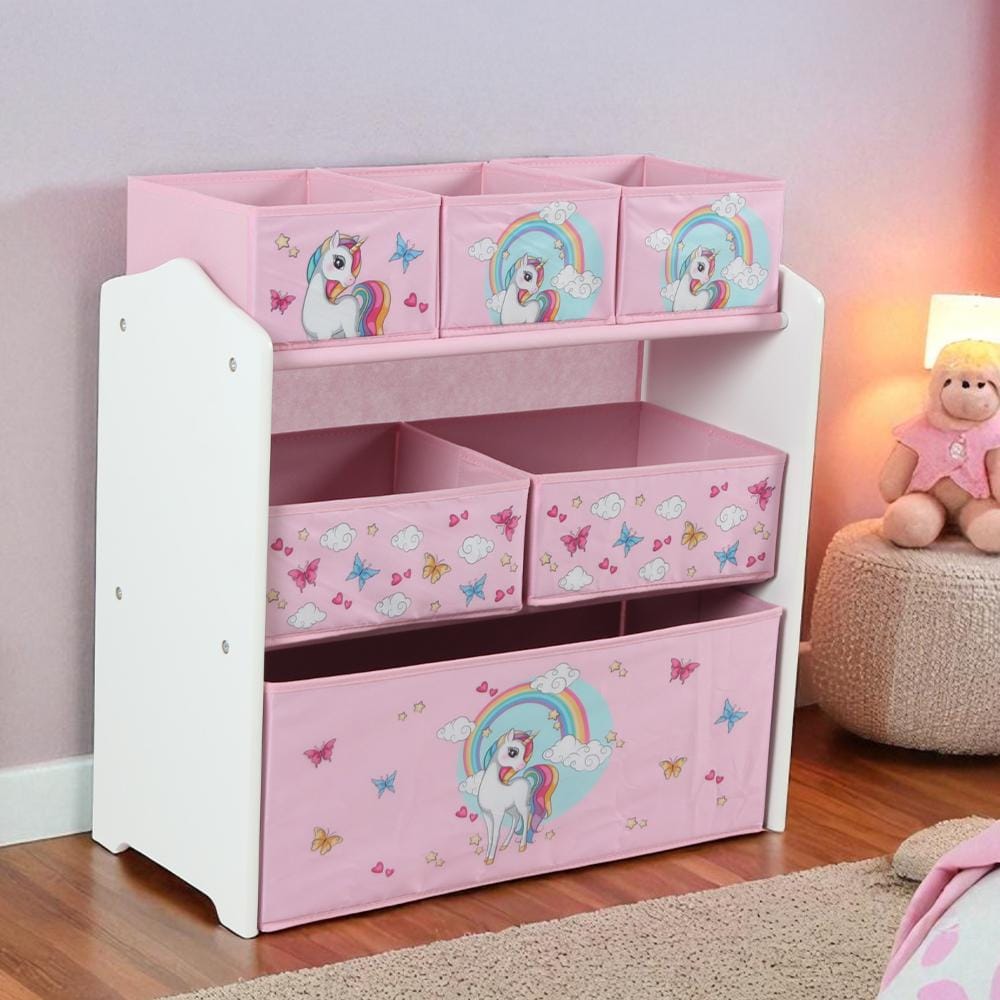 Dulap Depozitare Jucării Unicorns U-Grow - 6 Cutii Textile - imagine 6