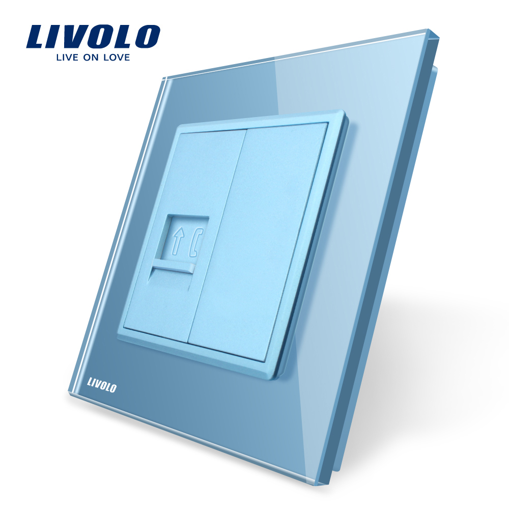 Priză Telefon Livolo cu Râmă Sticlă, Alb - imagine 14