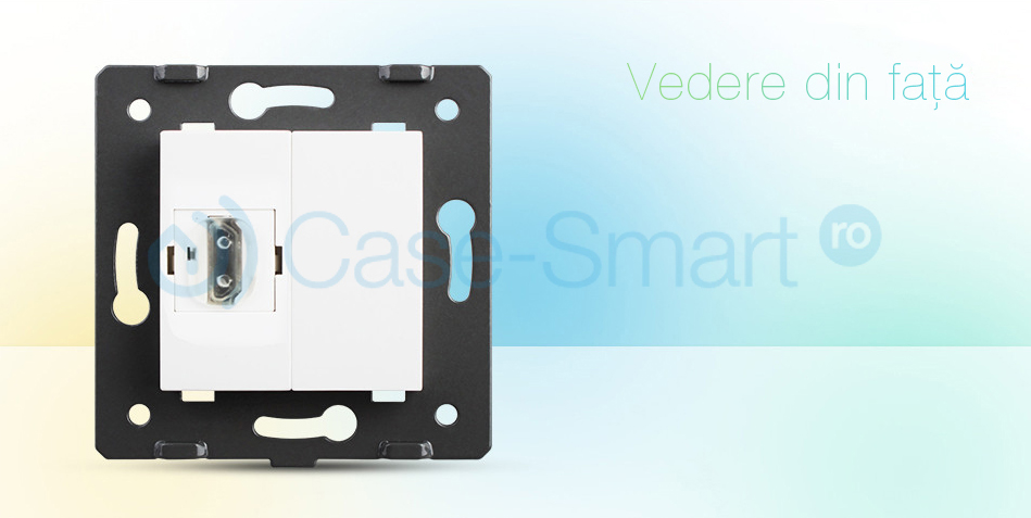 Priză HDMI Livolo cu ramă sticlă | Design modern - imagine 14