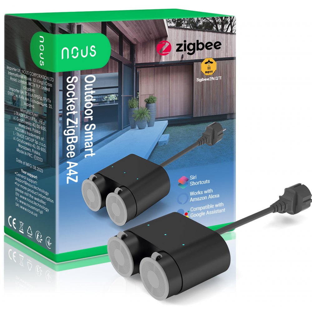 Prelungitor Smart Exterior Nous A4Z ZigBee 16A
