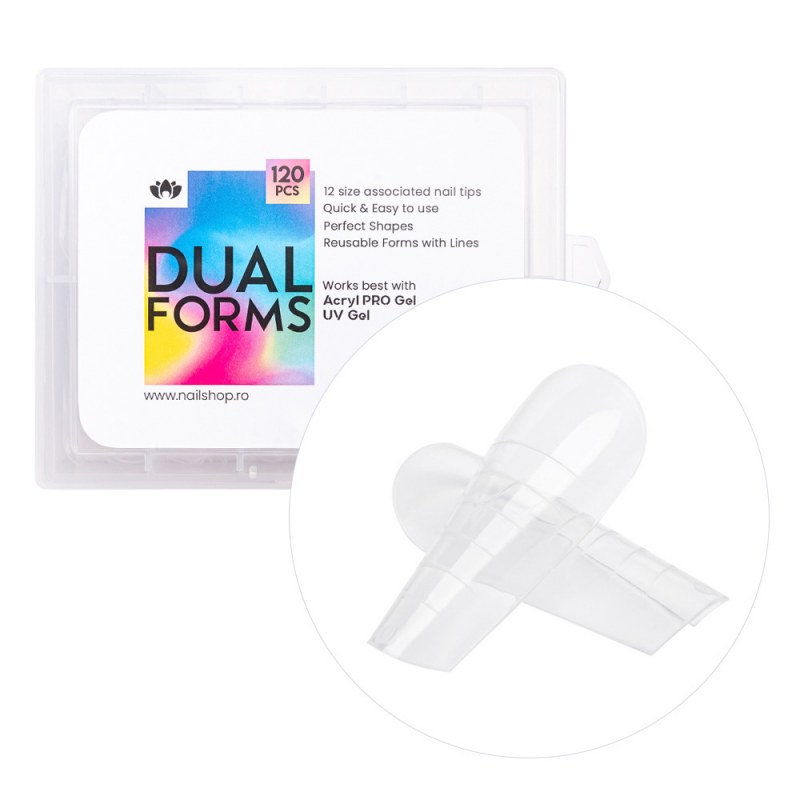 Tips Russian Almond Dual Forms 120 buc Nailshop