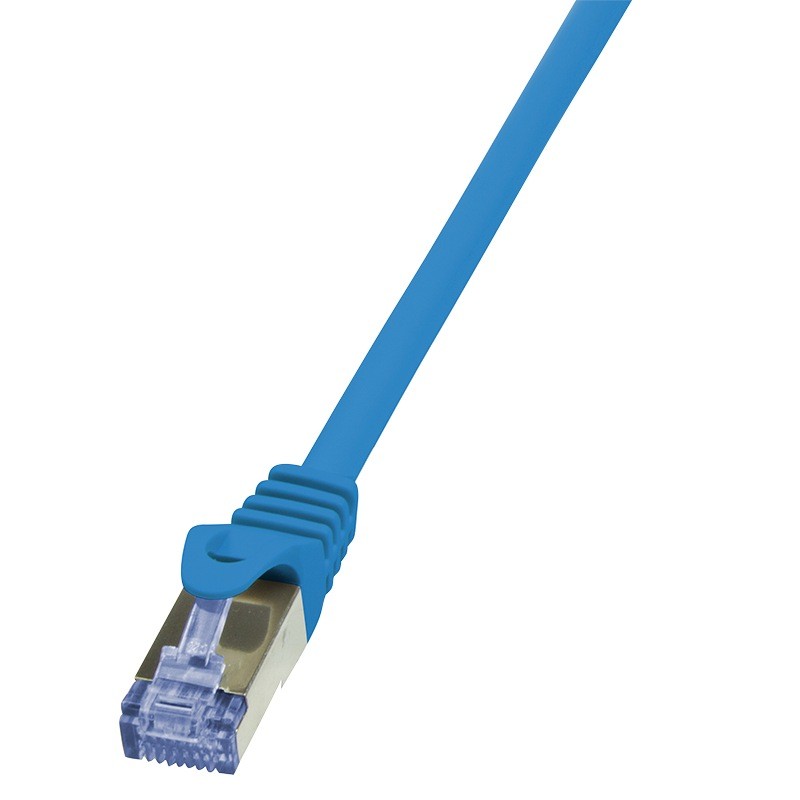 Cablu Patch Cord Logilink Cat6a S/FTP 1m - 10 Gbps, Albastru