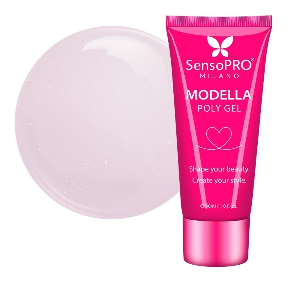 Polygel MODELLA SensoPRO Milano - Crystal Blush, 30ml