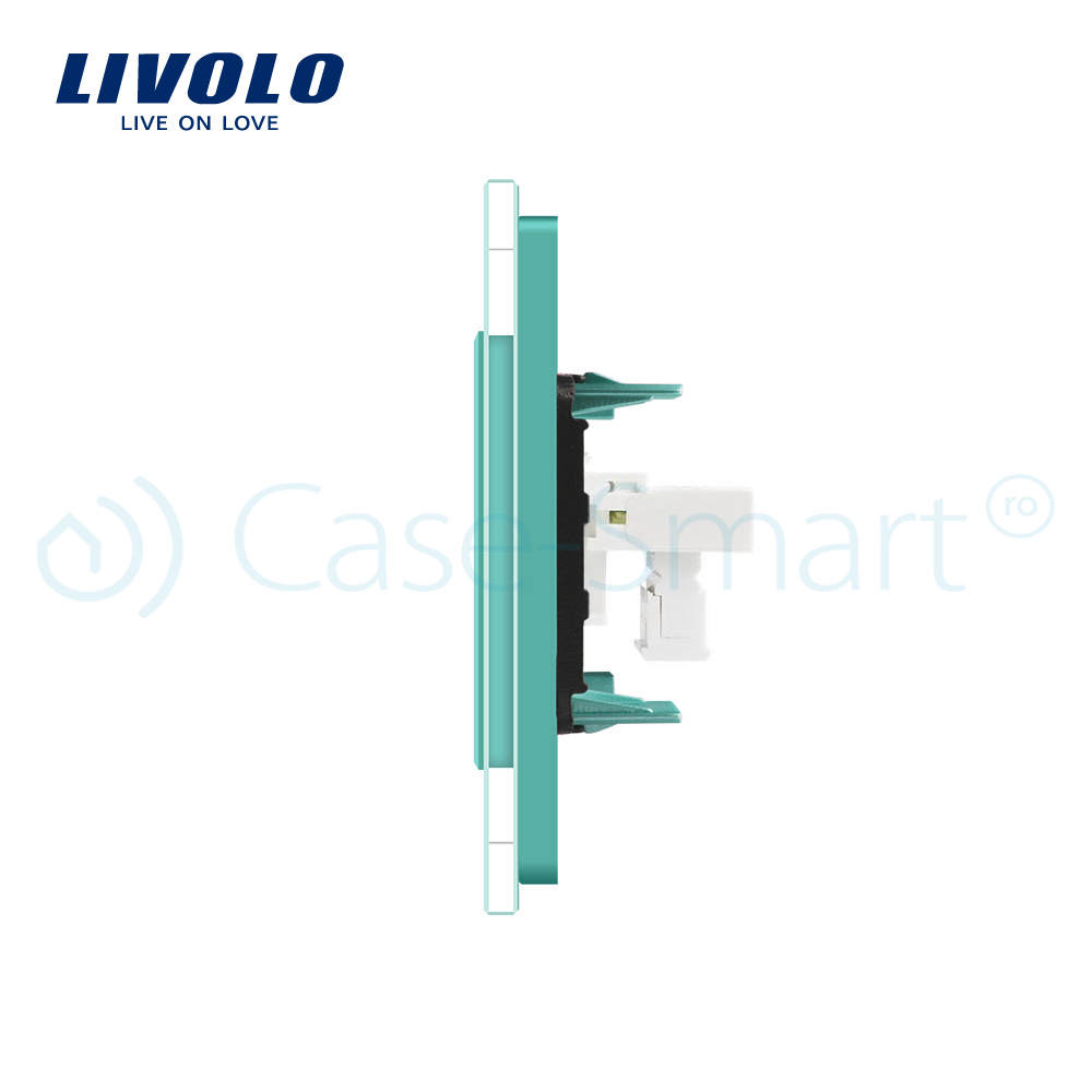 Priză Dublă Media Livolo cu Ramă Sticlă - imagine 11