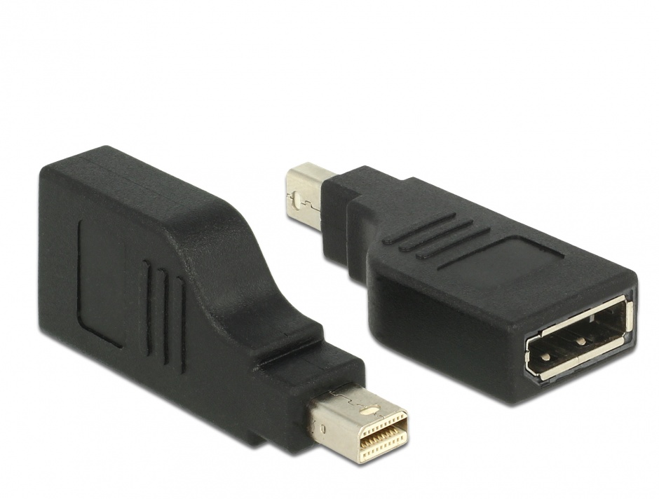 Adaptor Mini DP la DP 90° Delock 4K