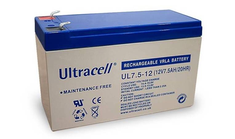 Acumulator de plumb Ultracell UL7.5-12 F1, 12V, 7.5Ah F1