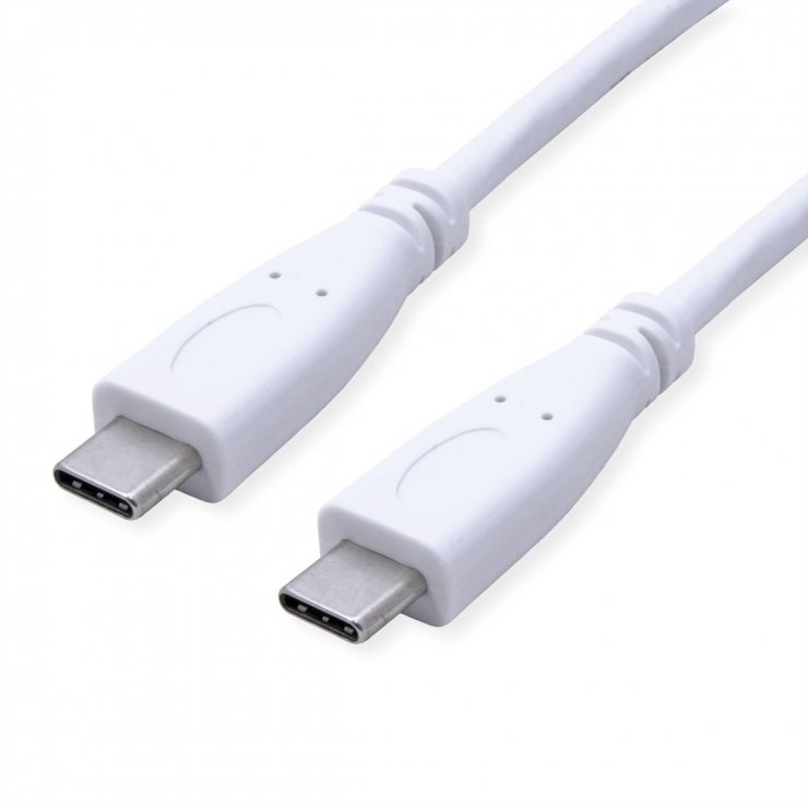Cablu USB C 3.2 Gen2 100W 0.5m Alb