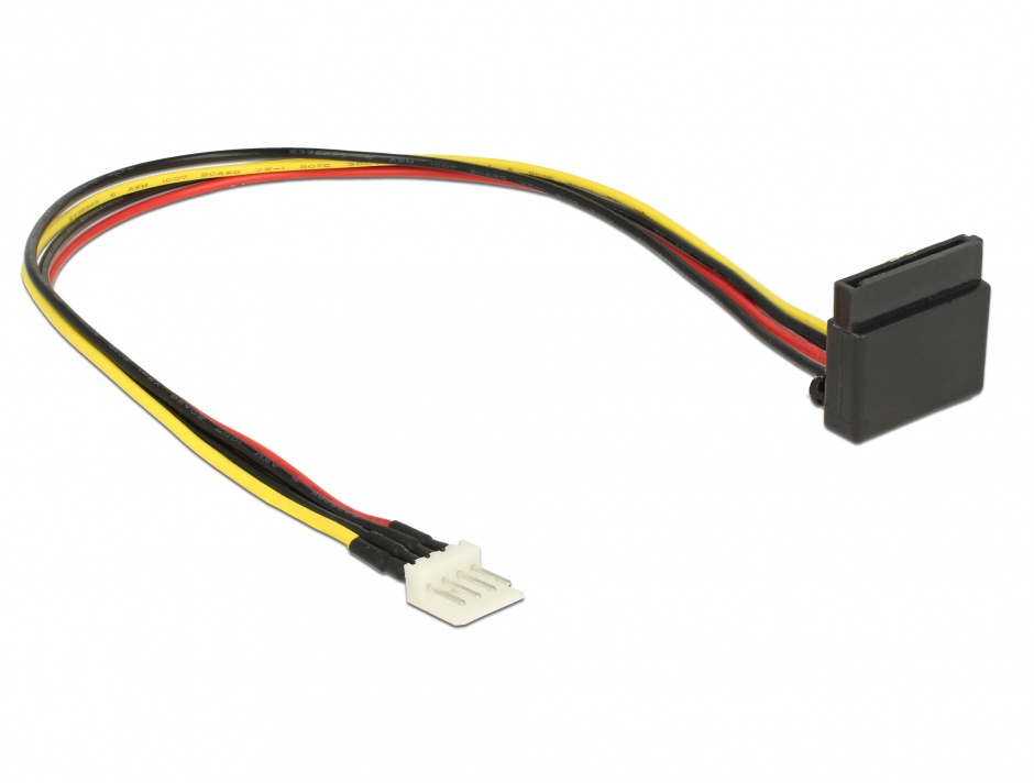 Cablu SATA 90° la Floppy 4p 30cm Delock
