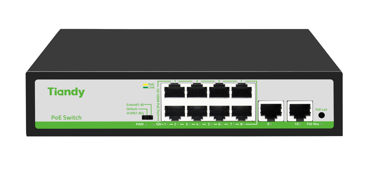 Switch Tiandy 8 PoE 90W | Performanță Sigură