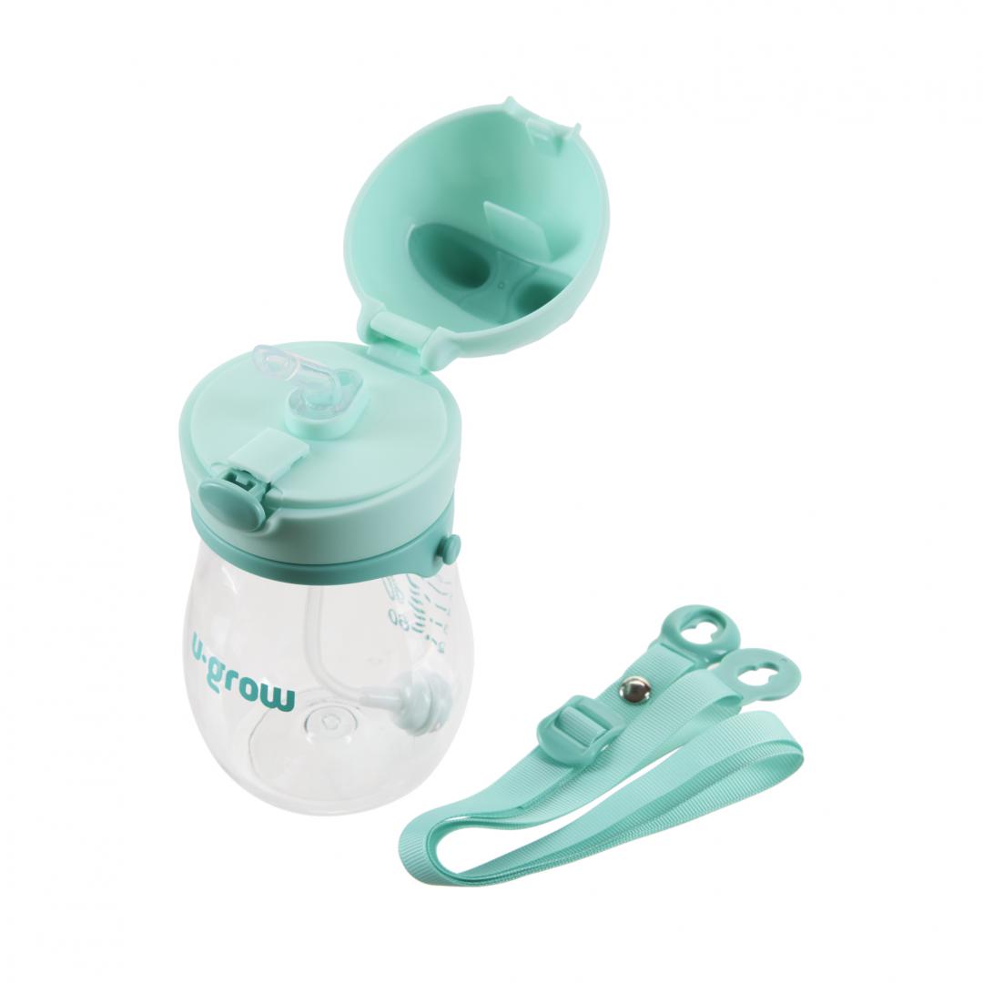 Cana Copii U-Grow cu Pai, Tritan, 330 ml - Portabilă și Durabilă - imagine 2