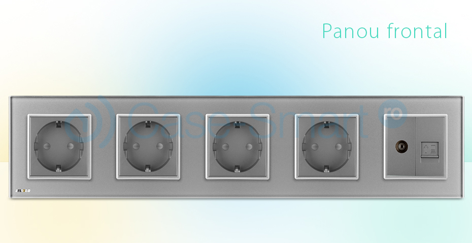 Priza Cvintupla TV Internet Livolo, Sticlă - imagine 19