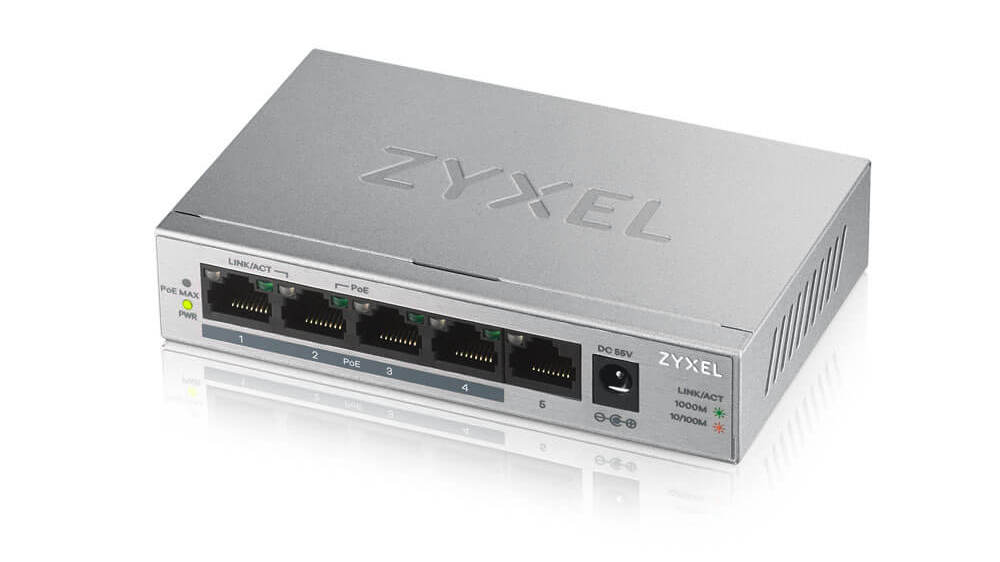 Zyxel Switch PoE 5 Porturi, 60W